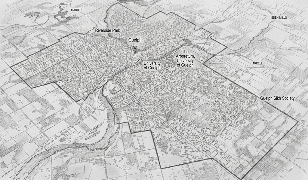 Pencil Sketch of Guelph Ontario